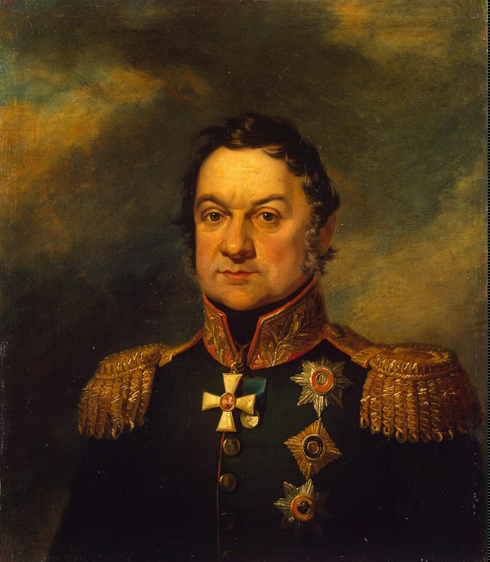 Portrait of Dmitry S. Dokhturov by George Dawe - Portrait, History Paintings from Hermitage Museum