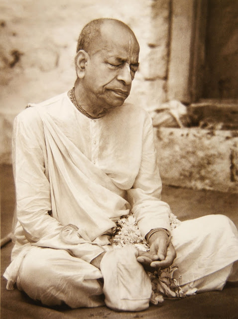 Srila Prabhupada Deeply Absorbed in Japa Meditation