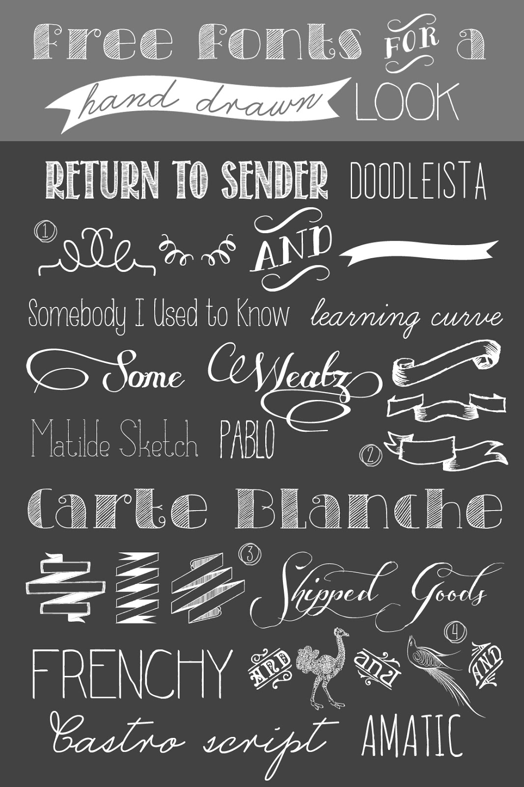  ber Chic for Cheap Free  Fonts  for a Hand Drawn Look