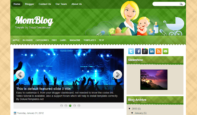 Mommy Blog Blogger Template