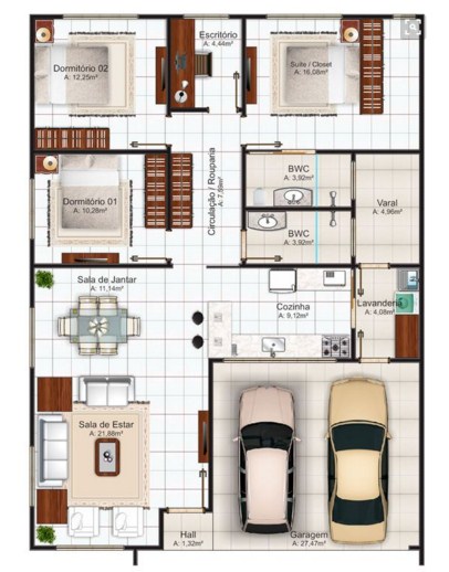 Lihat 14 Denah  Rumah  Sederhana  1 Lantai 3  Kamar  Tidur 