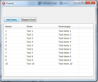 Hasil input data ke listview