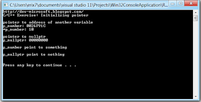 C/C++ Exercise: Initializing pointer
