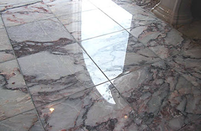 Natural stone floor