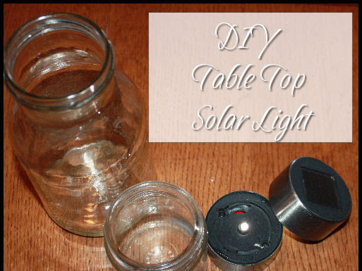 Repurpose a Solar Light into a fun table top night light 