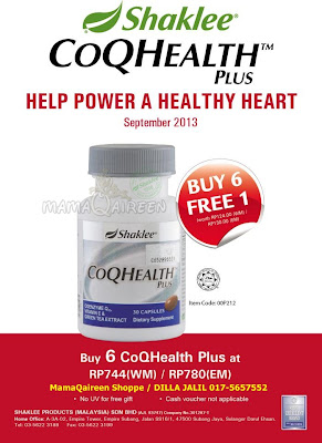 CoQHealth Shaklee, CoQ10 Shaklee, shaklee di ipoh