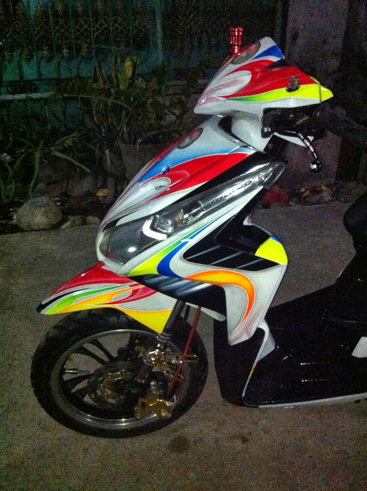 92 Modifikasi Motor Vario Techno Airbrush Terkeren Kumbara Modif