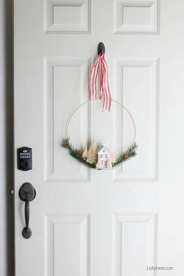 DIY-Christmas-Door-Wreath-Gold-Hoop-670x1005