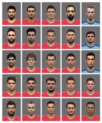 PES 2016 FACEPACK SPAIN EURO 2016 (25 Players)