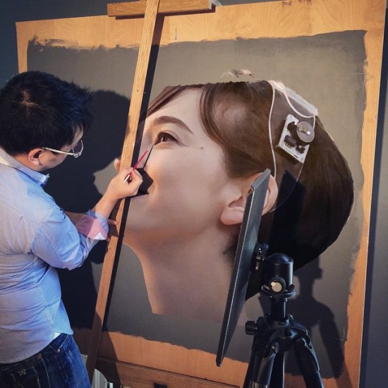 Hirothropologie instagram pinturas hiper-realistas grandes de lindas mulheres