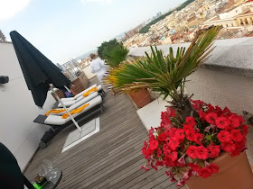 Outdoor terrace of H10 Montcada Hotel in Barcelona