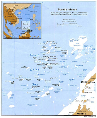  Spratly  Inseln  mehrere Staaten Weltatlas
