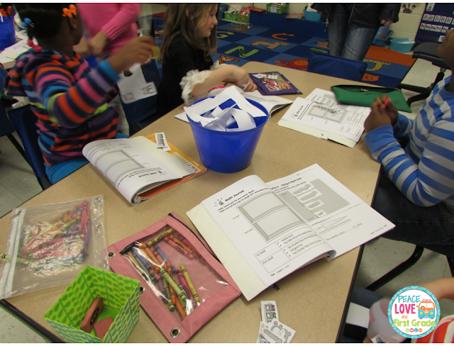 Classroom trash buckets and garbage bowls