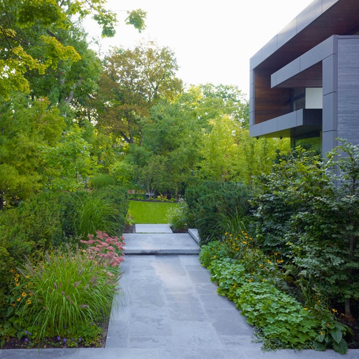 Landscape design at the Modern mansion by Belzberg Architects Group
