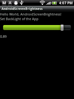 Change Android Screen Brightness