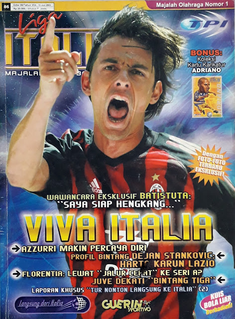 FILIPPO INZAGHI OF AC MILAN ON FOOTBALL MAGAZINE COVER