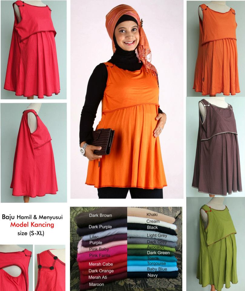 Model baju hamil terbaru  gamis muslim modis untuk kerja 