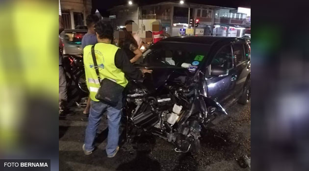 Penunggang motosikal parah dilanggar pemandu mabuk