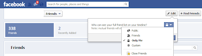 Secure Friend list of Facebook profile