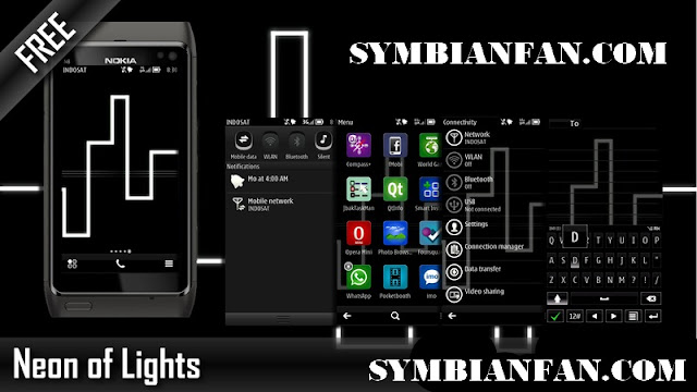 neonoflights Neon of lights HD theme for Symbian^3   Free HD theme downloads