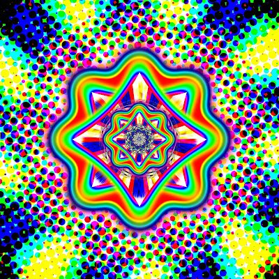 Magic Star Mandala by gvan42 - Cosmic Computer art - Zazzle Gregvan - question reality - ornament necklace freakout