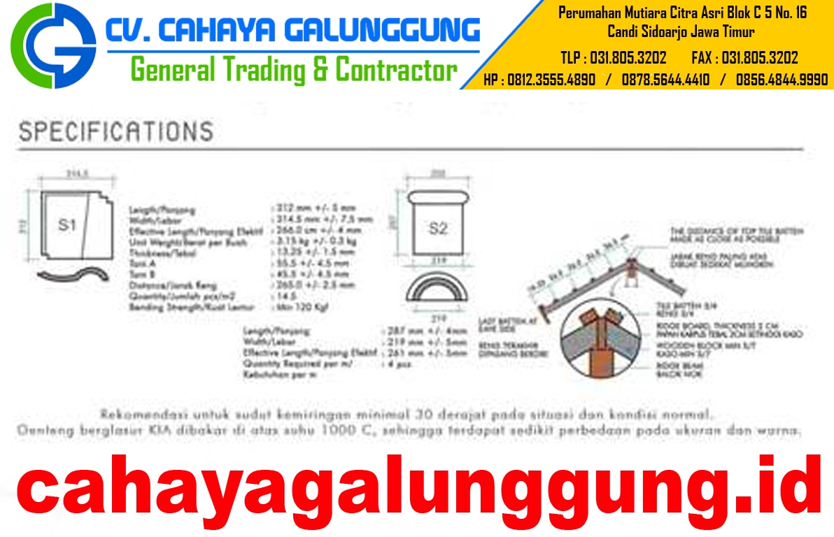  Genteng  Keramik  Kia  Daftar Harga Bahan Bangunan Murah 