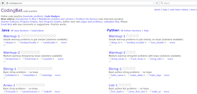 Codingbat is good site to practice coding online