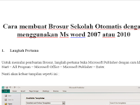 Download Cara Membuat Brosur Sekolah Otomatis Menggunakan MS Word