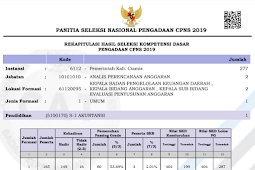 Hasil Tes SKD Kabupaten Ciamis CPNS Tahun Anggaran 2019 | Blog Pendidikan