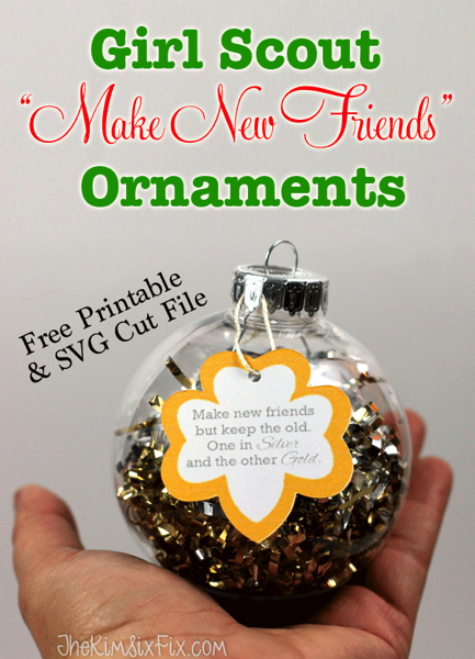 Easy DIY Girl Scout make new friends ornaments