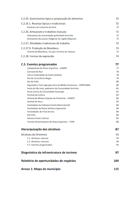 Inventário da oferta turística do Município de Oriximiná -  A.1. Informações básicas do município - 2014