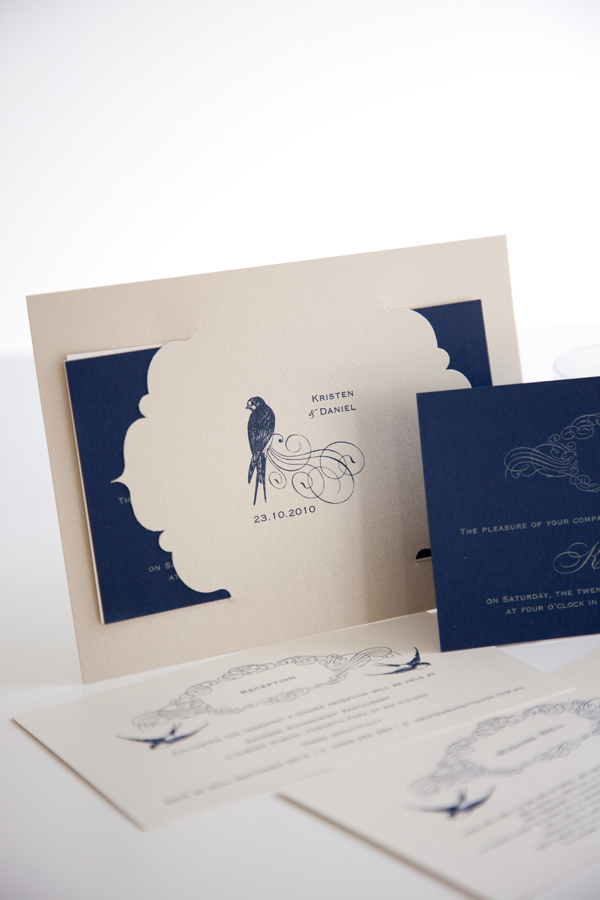 The Vintage Birds Invitation is part of the current Little Flamingo wedding