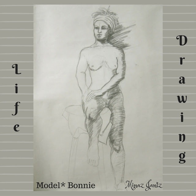 Nude Drawing by Minaz Jantz. Model Bonnie