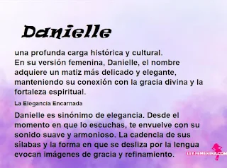 significado del nombre Danielle