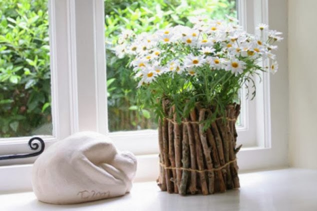 flower pot ideas pinterest Twig Flower Pot | 634 x 422