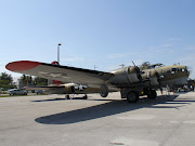 World War II bomber airplane, a B17 Flying Fortress, at Marathon Airport in . (ww airplane )