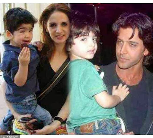 Hrithik Roshan and Sussanne with their kids Hrehaan and Hridhaan