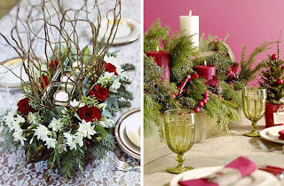 Christmas Centerpieces with Flowers, Part 1