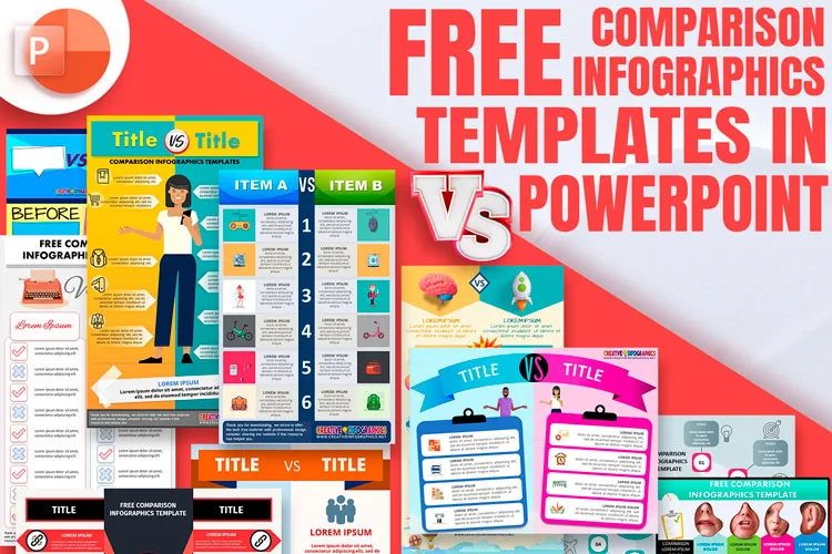 Free comparison infographic powerpoint template