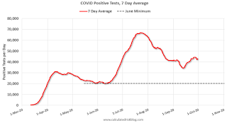 COVID-19 Positive Tests per Day