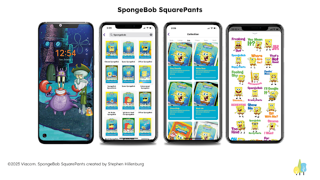 SpongeBob SquarePants mobile messaging stickers. BARE TREE MEDIA