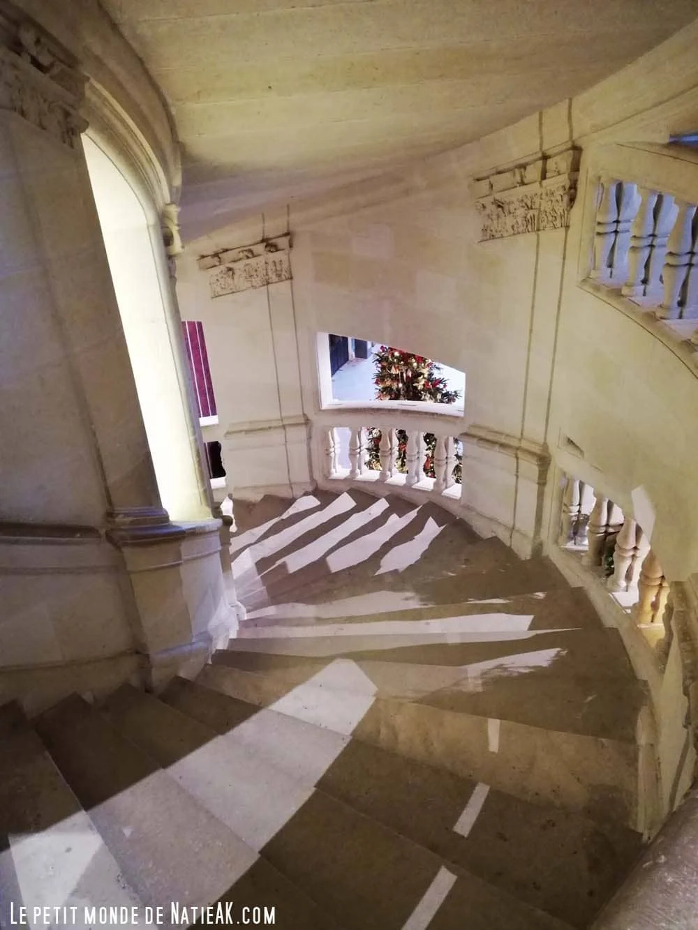 escalier double rampe Château de Chambord