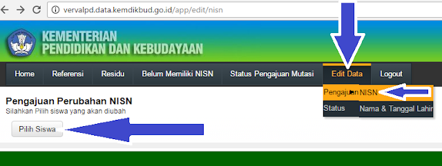 gambar Cara Mengubah NISN di Ijazah Berbeda Dengan Dapodik Melalui Verval PD