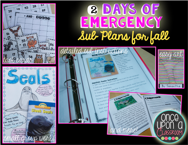 http://www.teacherspayteachers.com/Product/Emergency-Substitute-Teacher-Day-Plans-Low-Prep-2-Days-Worth-396317