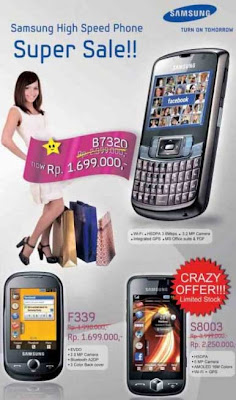 Harga Samsung S8009, Samsung F339 and Samsung B7320