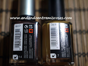 Esmaltes utilizados