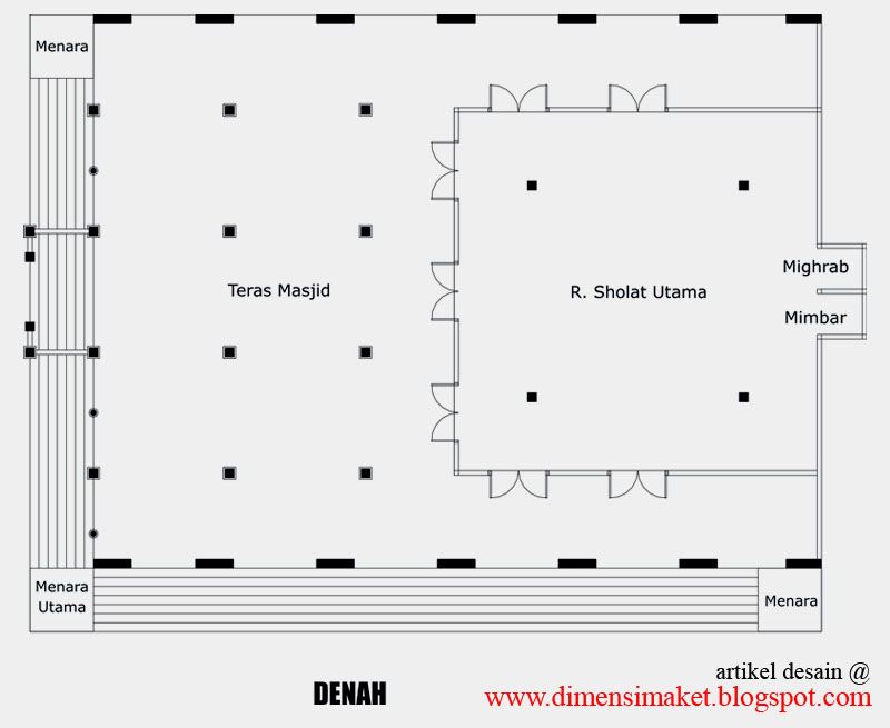 Desain Masjid  Musholla 002 Contoh  Gambar  Desain Masjid 