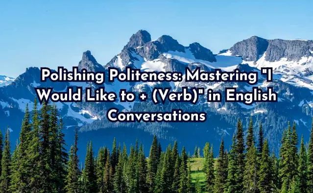 Polishing Politeness: Mastering "I Would Like to + (Verb)" in English Conversations