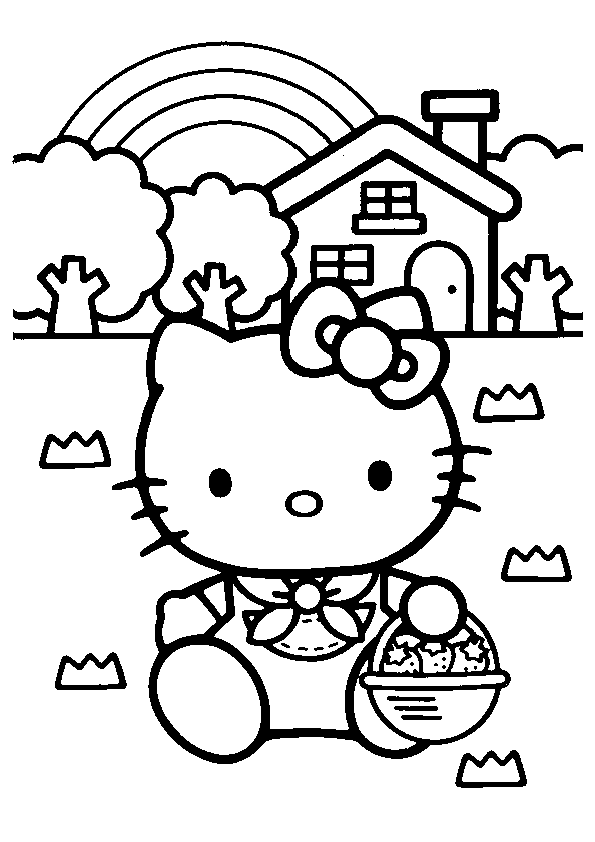 coloring pages hello kitty