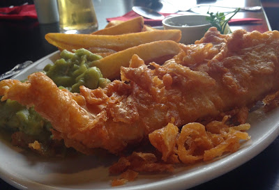 Fish and chips from The Anglers Arms Pub Kielder